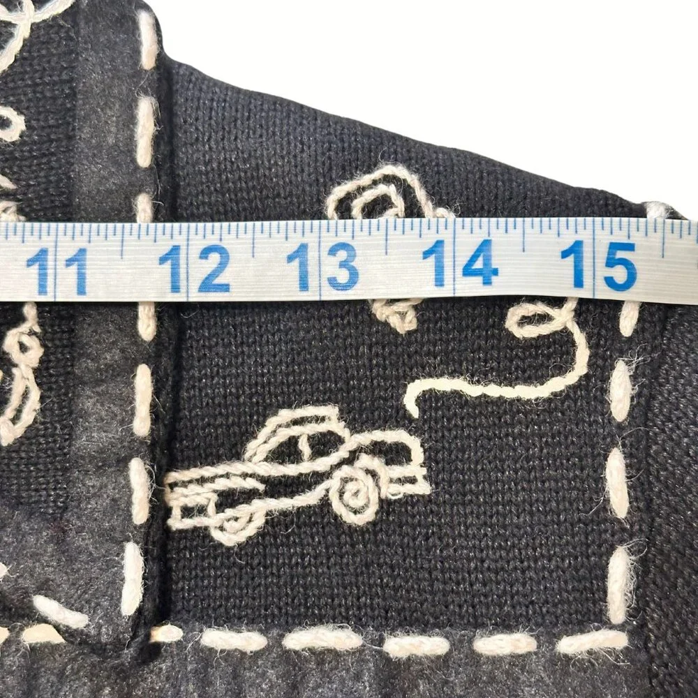 Rare New York Vintage Michael Simon Car Themed Black Jacket Sz P/M - Picture 4 of 7